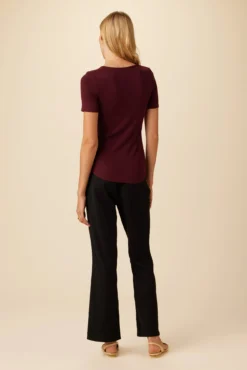 Itana Dream Rib Tee - Plum 6 Itana Dream Rib Tee - Plum -Swish Drape Sales 0018 SS Itana Plum 3