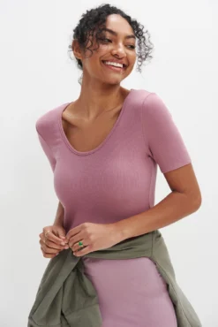 Itana Dream Rib Tee - Lilac