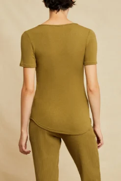 Itana Dream Rib Tee - Matcha -Swish Drape Sales 0018 Short Sleeve Itana Matcha 0316 Web 30b75299 e0ce 498b 9006 59e206aa9a0d