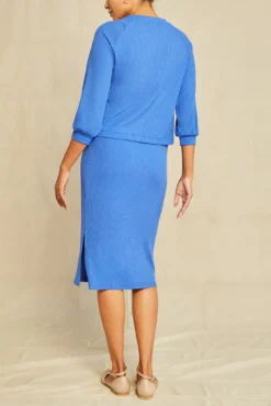 Vindy Paris Rib Skirt - Lapis -Swish Drape Sales 0054 Vindy Lapis 1948 web f4a31ed5 f3b8 431e a237 2467eecf651a