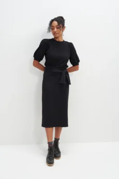 Aria Reverie Terry Skirt - Black