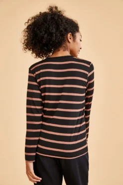 Berkeley Long Sleeve Dream Knit Tee - Buren Stripe -Swish Drape Sales 0134LongSleeveBerkeleyBurenStripe 11549 web 36e40229 0d0b 4894 9a42 3ddefa24e259