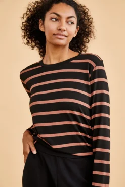 Berkeley Long Sleeve Dream Knit Tee - Buren Stripe