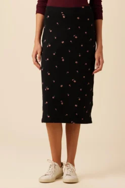 Sabine Luxe Fleece Skirt - Fleur -Swish Drape Sales 0153 Ebele Printed Fleur 1