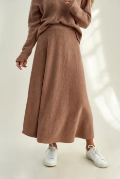 Blaze Cloud Rib Skirt -Swish Drape Sales 0170 Blaze Knit Brown 2663 web