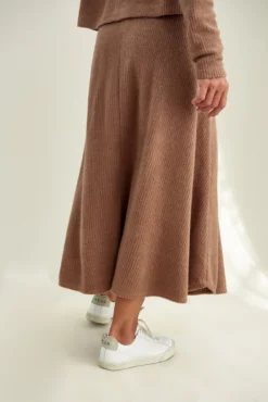 Blaze Cloud Rib Skirt -Swish Drape Sales 0170 Blaze Knit Brown 2719 web