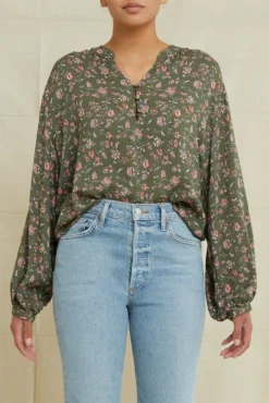 Mai Ecovero Blouse - Lago Green