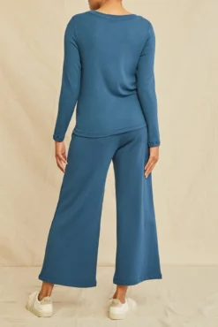 Berkeley Long Sleeve Dream Rib Tee - Azure -Swish Drape Sales 0292 Long Sleeve Berkeley Dream Rib Azure 1161 web dba4dcc7 2f27 4203 9566 5c373b3e1291