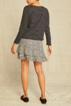 Marley Long Sleeve Tee - Nissi Stripe Black -Swish Drape Sales 0296 Marley Nissa Stripe 3313 web a1f2309c 99c5 49c1 b390 4be0171a1ec8