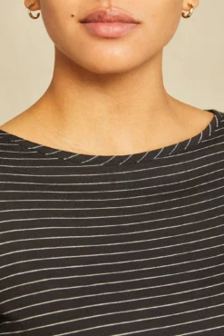 Marley Long Sleeve Tee - Nissi Stripe Black -Swish Drape Sales 0296 Marley Nissa Stripe 3367 web f72fc7a6 5b44 48ea aa12 cf4ea6845acb