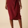 Sosi Washable Silk Wrap Skirt - Sumac