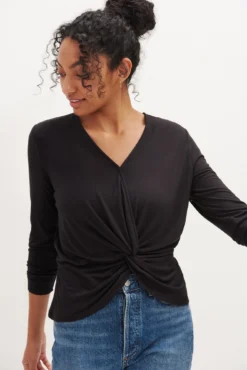 Stinson Long Sleeve Dream Knit Tee - Black