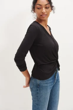 Stinson Long Sleeve Dream Knit Tee - Black -Swish Drape Sales 0300 Stinson Black 5776 Web eec20752 2c43 4b48 86e3 a9fb2fe7c97f