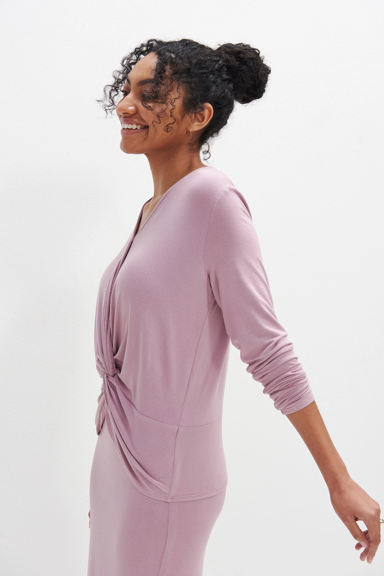 Stinson Long Sleeve Dream Knit Tee - Lilac 3 Stinson Long Sleeve Dream Knit Tee - Lilac - Image 3