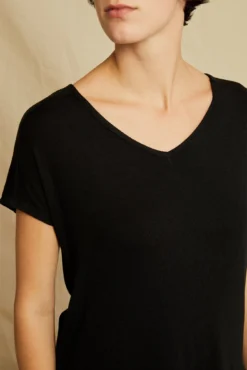 Stella Dream Rib Tee - Black -Swish Drape Sales 0320 Stella Top Black 3733 web 0f4e264c 5b0b 460e 9242 c07deea9ca69