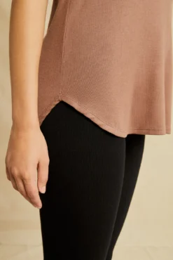 Stella Dream Rib Tee - Nutmeg -Swish Drape Sales 0320 Stella Top Dark Nutmeg 1147 web 884352f7 b852 4241 9f19 633d73a750d2