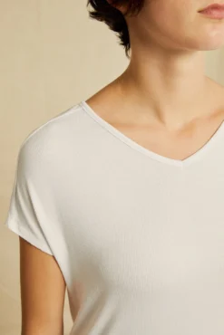 Stella Dream Rib Tee - White -Swish Drape Sales 0320 Stella Top White 3882 web 877c69a4 409c 473f 8151 1620060bb687