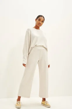 Willow Scallop Knit Pants - ReAmour -Swish Drape Sales 0327 Willow Scallop Natural Birch 1769 web 47e01caa ec86 47cc a384 f16b2255dbbf