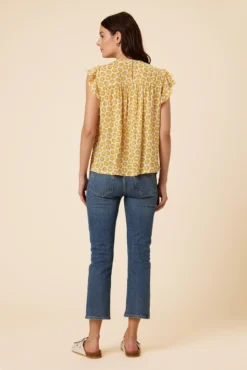Calla Ecovero Blouse - Calico Sunflower -Swish Drape Sales 0329R1 Calla Calico Sunflower 3
