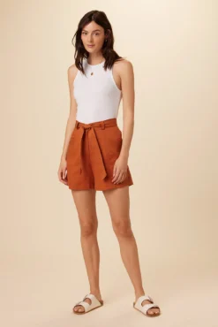 Milo Femme Fête Short - Terracota -Swish Drape Sales 0341 Milo Short Terracotta 5