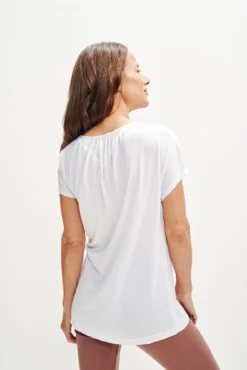 Wray Silken Modal Tee - White -Swish Drape Sales 0347 Wray Tee White 0203 web 1472a5af b8e5 4399 bf68 3519923feded