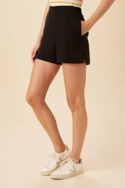 Palo Cottonseed Cupro Short - Black -Swish Drape Sales 0352 Palo Black 2