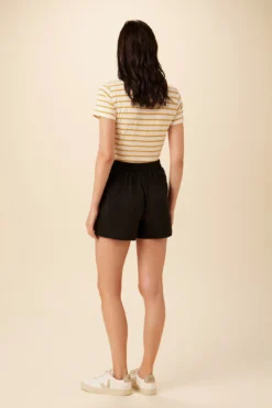 Palo Cottonseed Cupro Short - Black -Swish Drape Sales 0352 Palo Black 3