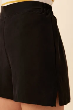 Palo Cottonseed Cupro Short - Black -Swish Drape Sales 0352 Palo Black 4