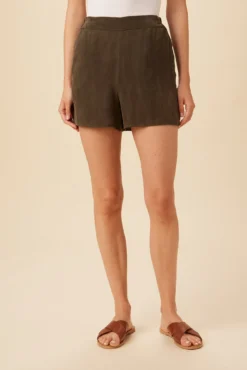 Palo Cottonseed Cupro Short - Olive