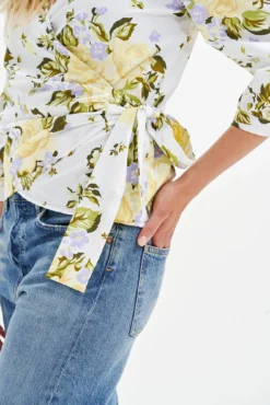 Linette Upcycled Cotton Blouse - Capri Floral -Swish Drape Sales 0359 Linette Capri Floral 0620 web 9cb5764c 7219 42bd 962c 6876b9891380