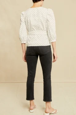 Linette Upcycled Cotton Blouse - Polka Dot -Swish Drape Sales 0359 Linette Upcycle Black Polka Dot 0627 Web c462d322 bf7a 434a 8b10 71e66f6c22e9