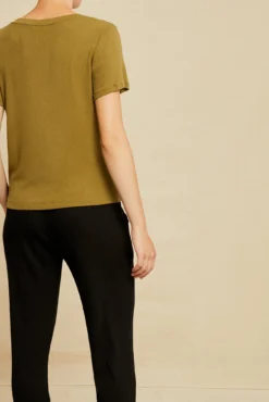 Berkeley Dream Rib Tee - Matcha -Swish Drape Sales 0372 SS Berkeley Dream Rib Matcha 1275 Web 7e88d725 dfe3 44a1 8ea9 59f6e4db3782