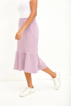 Melia Scallop Knit Skirt - Lavender -Swish Drape Sales 0405 Melia Lavender 1634 web 93a92534 eb13 437b 994d 54e3f0fa1bcd