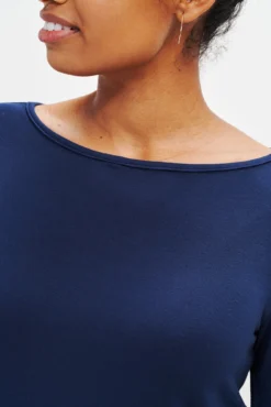 Francoise 3/4 Sleeve Dream Knit Tee - Ocean -Swish Drape Sales 0422 3Q Slv Francoise Ocean 1369 web 0fc2a0b9 71b7 4340 ad84 65753cfa1c30