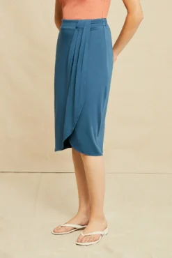 Bess Dream Knit Skirt - Azure -Swish Drape Sales 0443 Bess Azure 1503 Web 1266f284 5e8b 4edb 88ca c03d6cb6316e