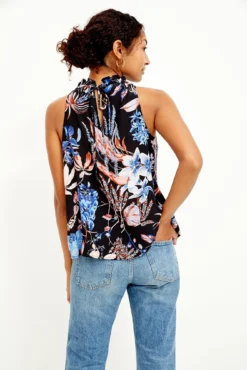 Keke Washable Silk Blouse - Saint Barts Black Floral -Swish Drape Sales 0455 Keke Saint Barts Print Black 0074 web c5129b7d 82eb 4b8e 8613 9abdd043ce9f