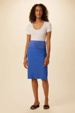 Zio Ribbed Skirt - Lapis 6 Zio Ribbed Skirt - Lapis -Swish Drape Sales 0464 Zio Lapis 5