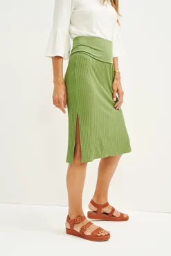 Zio Ribbed Skirt - Pear -Swish Drape Sales 0464 Zio Pear 3582 web 14e90ff5 6347 456e 9002 7bfd22b7b6a8