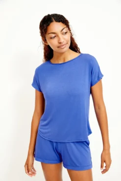 Chessa Dream Knit Tee - Lapis