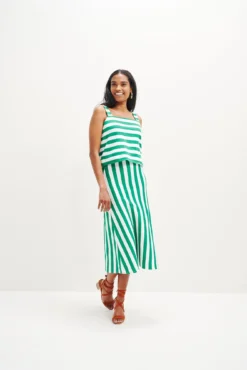 Ramona Upcycled Skirt - Corsica Stripe -Swish Drape Sales 0507 Ramona Corsica Stripe 0150 web 2549d1a7 f211 47fd 8059 6fdc36dad43e