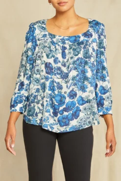 Eusalia Ecovero Blouse - Elsinore Blue