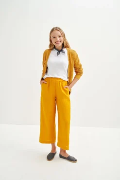 Salice Linen Pants - ReAmour -Swish Drape Sales 0558 Salice Linen Sunflower 1950 web 1449ce69 ea81 453c 8355 90582efd6427