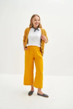 Salice Linen Pants - ReAmour -Swish Drape Sales 0558 Salice Linen Sunflower 1951 web 0c622aab 84c5 4329 8060 16a4601e03ad