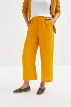 Salice Linen Pants - ReAmour -Swish Drape Sales 0558 Salice Linen Sunflower 1955 web 77dd65ef 556e 422b 9324 19924425e1ff