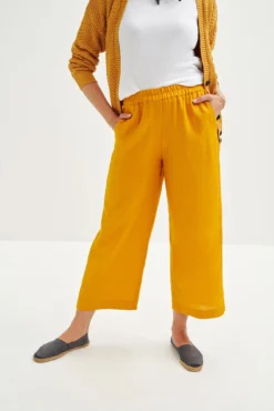 Salice Linen Pants - ReAmour -Swish Drape Sales 0558 Salice Linen Sunflower 1973 web 1b8f073a b68b 433e 91f3 aa6beb59443d