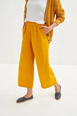 Salice Linen Pants - ReAmour -Swish Drape Sales 0558 Salice Linen Sunflower 1976 web 210dcae7 1a3f 46a5 8160 c6314ff7be96