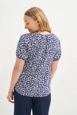 Lotta Washable Silk Blouse - Navy Sauvage -Swish Drape Sales 0563 Lotta Silk Sauvage Print 1252 web 24860948 b4ef 4ead b983 b153a6674a28