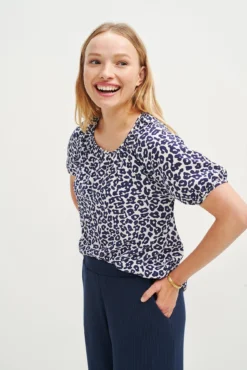 Lotta Washable Silk Blouse - Navy Sauvage -Swish Drape Sales 0563 Lotta Silk Sauvage Print 1366 web 5e4d82d9 b2a1 419e b777 3f8f4e9ef16b