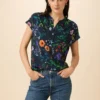 Renata Ecovero Blouse - Stella Floral Navy