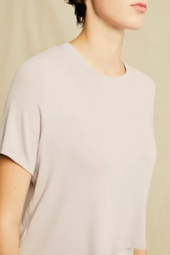 Tara Dream Rib Cropped Tee - Dawn 7 Tara Dream Rib Cropped Tee - Dawn -Swish Drape Sales 0622 Tara Dawn 0527 Web 5a31353c d127 46b8 8340 24242fc4c4a1